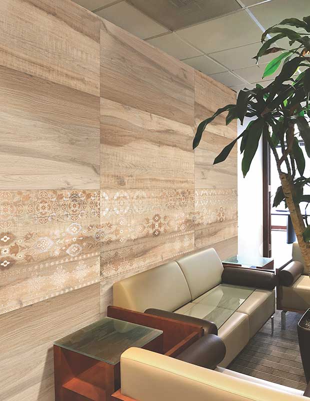 Kajaria Simple Wall Tiles Design For Living Room / 300x600 Interior
